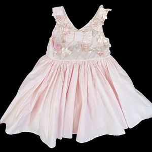 D&G Dolce Gabbana Young pastel pink cotton pageant ceremony princess dress.